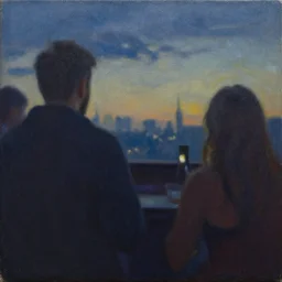 Leaving Heaven Nightclub at 5am, oil on canvas