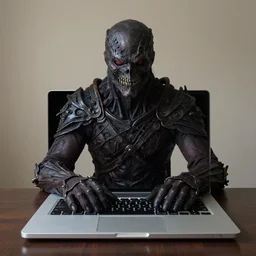 a dark souls mimic disguised as a laptop