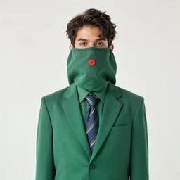 guy wearing a green suit