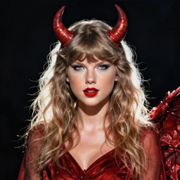 portrait of taylor swift as the devil by greg rutkowski in the style of egon schiele