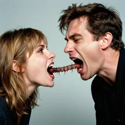 famous photo of man screaming as he's being eaten alive by maggots, by annie leibovitz and david cronenberg. 8 5 mm lens