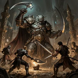 elden ring boss fight illustrated in the style of mike mignola 4k