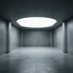 photograph of a retrofuturist underground liminal space, minimalist