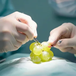beautiful photograph of surgery being done on a grape