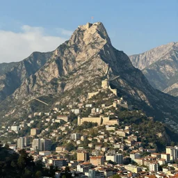 siconolfini style large mountain cityscape of grand grandiose majesty and legendary fortress