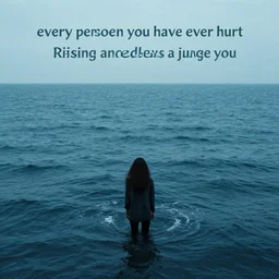 every person you have ever hurt rising from an endless ocean to judge you