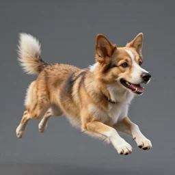 flying dog, digital art, highly detailed