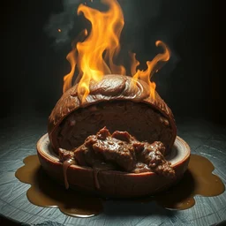 meatloaf inside a meat loaf, hyper detailed, digital art, artstation, cinematic lighting, studio quality, smooth render, by peter mohrbacher, hajime sorayama, wayne barlowe, boris vallejo, aaron horkey, gaston bussiere, craig mullins, caravaggio
