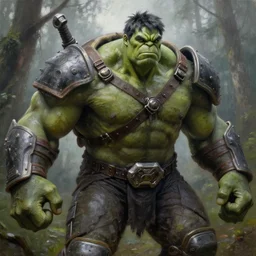 concept art macro medium close up shot, rugged anthropomorphic muscular!!!!!!!!! oversized!!!!!!!! hulked!!!! ninja turl as oversized armored barbarian armored hunter turtle wearing war soldier uniform sci - fi armor in deep forest, mist, overcast, oil painting by frazetta and greg rutkowski dungeons and dragons
