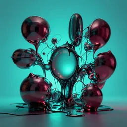 organic technology, cell shaded, hyperrealism, reflective metallic surfaces, highly refractive materials, chiaroscuro!!, minimalism!!, maroon highlights, hdr!!, loose wires, black ooze, cyan lighting, vibrant, multiple lightsources, by gil elvgren and greg rutkowski and ilya kuvshinov and anton fadeev and giger