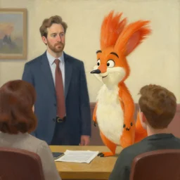 court painting of Alex jones getting sued by Sandy Cheeks