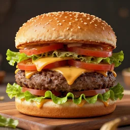 delicious jumbo burgers, realistic, 8 k, extremely detailed, cgi, trending on artstation, hyper - realistic render, by greg rutkowski