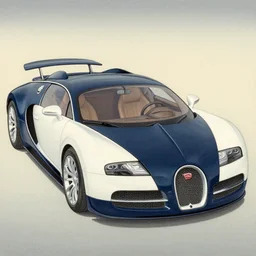 ukiyoe painting of a bugatti veyron, highly detailed
