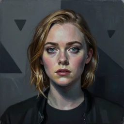 Elle Fanning in District 9 picture by Sachin Teng, asymmetrical, dark vibes, Realistic Painting , Organic painting, Matte Painting, geometric shapes, hard edges, graffiti, street art:2 by Sachin Teng:4