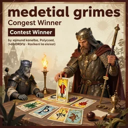medieval [ grimes ]!!, trending on cgsociety, contest winner, award winning, illustrated by rajmund kanelba, polycount, d & d, tarot, detailed digital art, storybook illustration