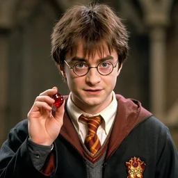 harry is holding a red shiny stone, harry potter and the philosopher's stone ( 1 9 9 7 ) book cover design, by van gogh, book title visible