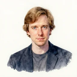 vitalik buterin, water color art by bob ross