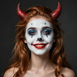 el diablito loteria character, photorealistic portrait, studio