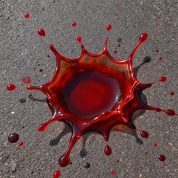 hyper realistic blood splash on tar texture, art by greg rutkowski, intricate, ultra detailed, photorealistic, vibrante colors, colorful, trending on artstation, 4 k, 8 k