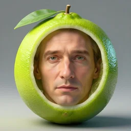 ! dream liam neeson face inside a giant lime fruit, ef 8 5 mm f 1. 8 usm, bionic scifi alexandre ferra, hyper detailed, digital art, trending in artstation, cinematic lighting, studio qualit, smooth render, unreal engine 5 rendered, octane rendered