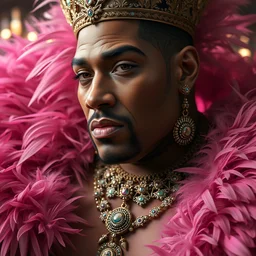 partial portrait of will smith as a drag queen, lgbtq, drag queen, fat, jewelry, greek, swag, intricate, fluffy feather clothing, upper body, highly detailed, digital painting, artstation, concept art, sharp focus, cinematic lighting, illustration, art by artgerm and greg rutkowski, alphonse mucha, cgsociety