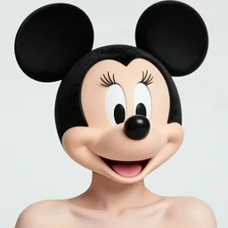 photo portrait of an elegant 2 0 yo young woman who looks like minnie mouse