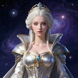 cyberpunk portrait of the powerful empress of the solar system in the style of jean - honore fragonard and in the style of luis royo. glowing, ornate and intricate linework, stunning, dynamic lighting, ultrafine and hyperdetailed.