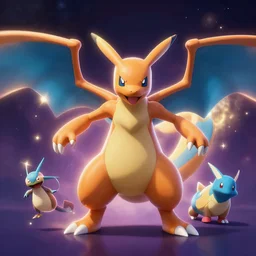 The Legendary Pokémon of Finality. Illustration. HD. 16k resolution Behance HD HDR volumetric lighting.