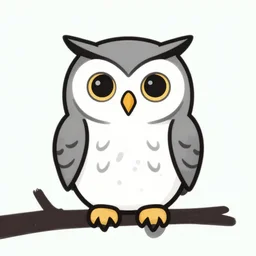 draw owl, vector
