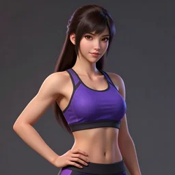 beautiful portrait of a gorgeous personal trainer who looks like D. Va , character design by charlie bowater, ross tran, artgerm, and makoto shinkai, detailed, soft lighting, rendered in octane