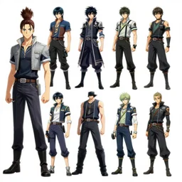 final fantasy character design sheet, by takehiko inoue and kim jung gi and hiroya oku, by thomas kinkade and greg rutkowski and ilya kuvshinov, masterpiece illustration, ultrarealistic, perfect face and anatomy, golden ratio
