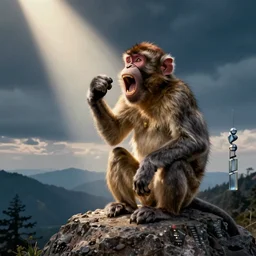 jim cramer yelling at a monkey
