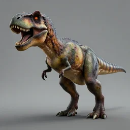 T-rex zombie, matte painting, digital art