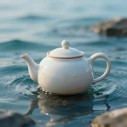 boolean of a teapot in a sea