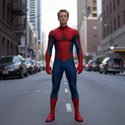 Jesse Pinkman as Spider-Man, film still, wide-shot, full shot, cinematic lens, heroic portrait