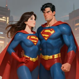 superhero couple , digital painting , digital art , artstation , devian art , 4k , HD