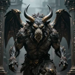 cerberus at the gates of hell, greg rutkowski, 8 k, shallow depth of field, moody lighting, ultra high detail, concept art,