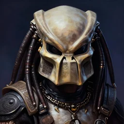 Predator portrait face, from the movie Predator 1987, moody dynamic lighting, very very intricate, very very elegant, highly detailed, digital painting, artstation, Hieronymus Bosch, Francis Bacon, concept art, smooth, very beautiful, sharp focus, illustration, art by artgerm and greg rutkowski and alphonse mucha