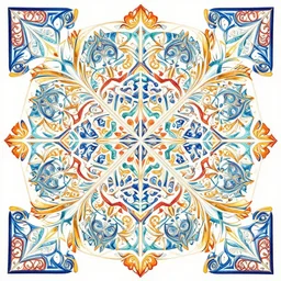 intricate colorful geometric pattern design, elaborate procedural fragmented graphic design surreal