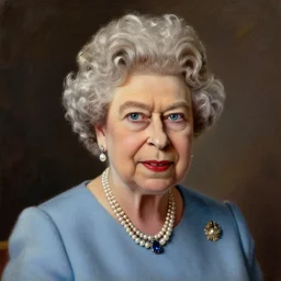 painting of a man by Queen Elizabeth II