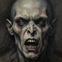 gediminas pranckevicius | close up portrait of a monster in the sinister valley of despair, one mouth, one nose, two eyes, oil painting by tomasz jedruszek, cinematic lighting, pen and ink, intricate line, hd, 4 k, million of likes, trending on artstation