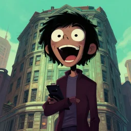 the biggest loser in the building, laughingstock, public shame, strange emotions, disrupted mental state, digital painting, by Gorillaz and Jamie Hewlett, masterpiece, trending on artstation, 4k wallpaper
