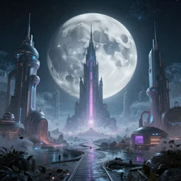 moon of the great vaporwave sci fi civilizations