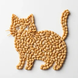 beans in the shape of cat, cat made of beans, bean cat, beans