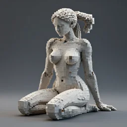 sensual sculpture made of rectangle tetris, octane render, trending on artstation