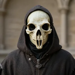 medieval wearing plague doctor plague doctor bone mask