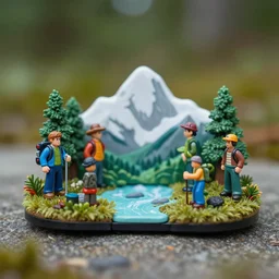 5 5 mm macro photo of acadia national park toy set, dof. bokeh. by artgerm and luis royo. highly detailed 8 k. intricate. lifelike. realistic sony a 7 r iv. soft light. cinematic processing