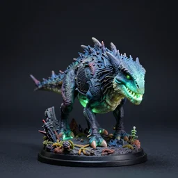 realistic glowwave minature of toothless on a mysterious world, hyper realism, intricate detailed, 1 0 0 mm, photography, studio quality, smooth