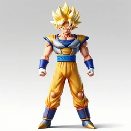 a photo of a robot as a super sayan