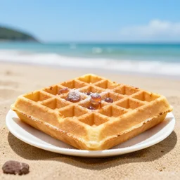 a big waffles in the beach